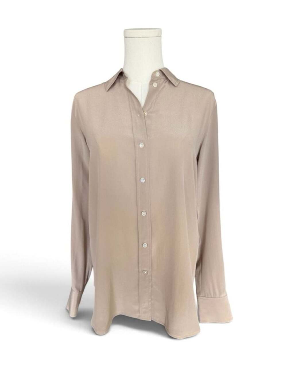 Everlane - The Clean Silk Relaxed Shirt Size 2 Burnt Sugar